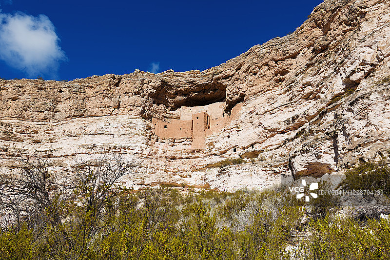 蒙特祖玛城堡国家纪念碑的悬崖住所，亚利桑那州图片素材