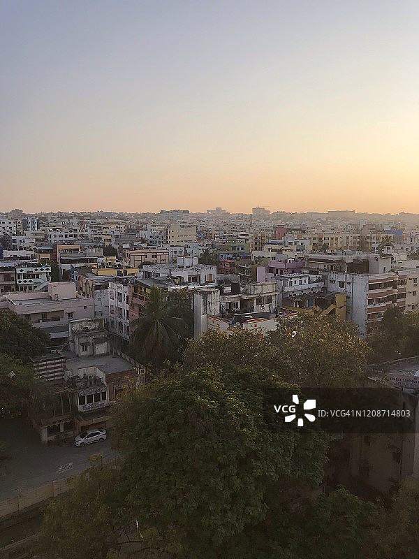 海德拉巴市的日落景色图片素材