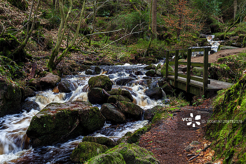 英国约克郡，峰区，怀明布鲁克自然保护区图片素材