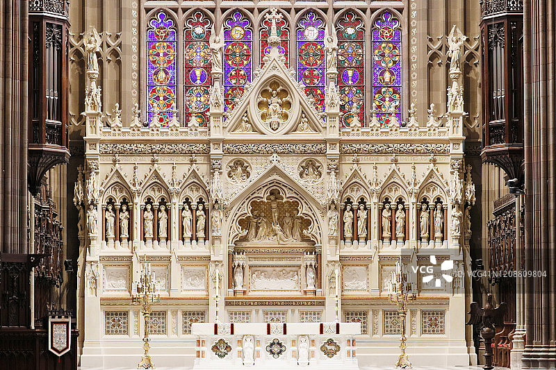 纽约市的三一教堂图片素材