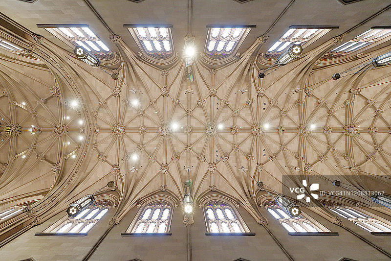 纽约市的三一教堂图片素材