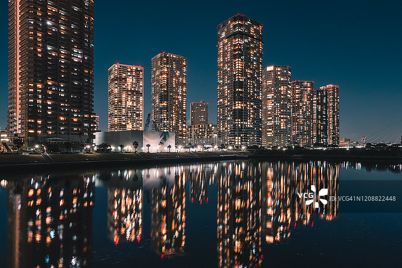 东京海湾夜景图片素材