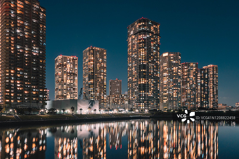 东京海湾夜景图片素材