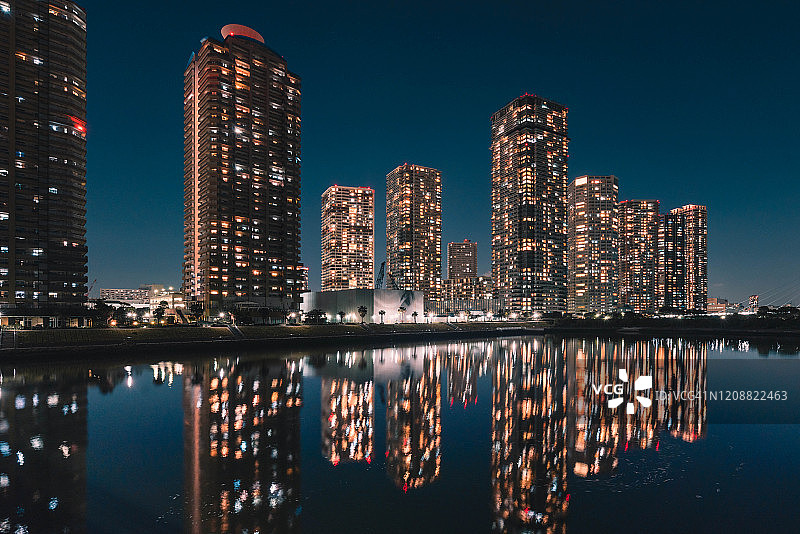 东京海湾夜景图片素材