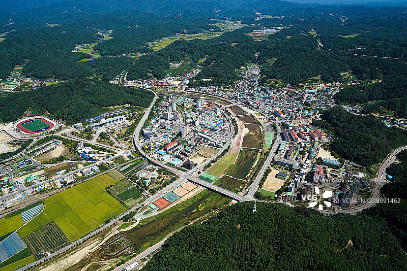 韩国奉化村鸟瞰图图片素材