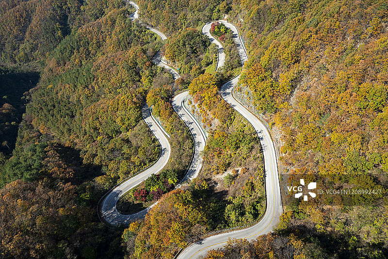 韩国莞州郡所阳面的航拍景色图片素材