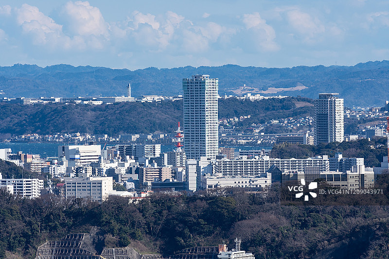 日本神奈川县横须贺市东京湾图片素材