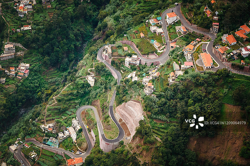 马德拉岛Curral das Freiras的道路图片素材