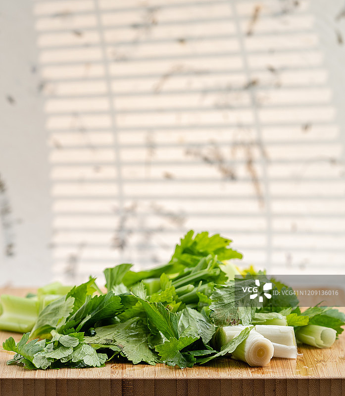 芹菜和韭葱图片素材