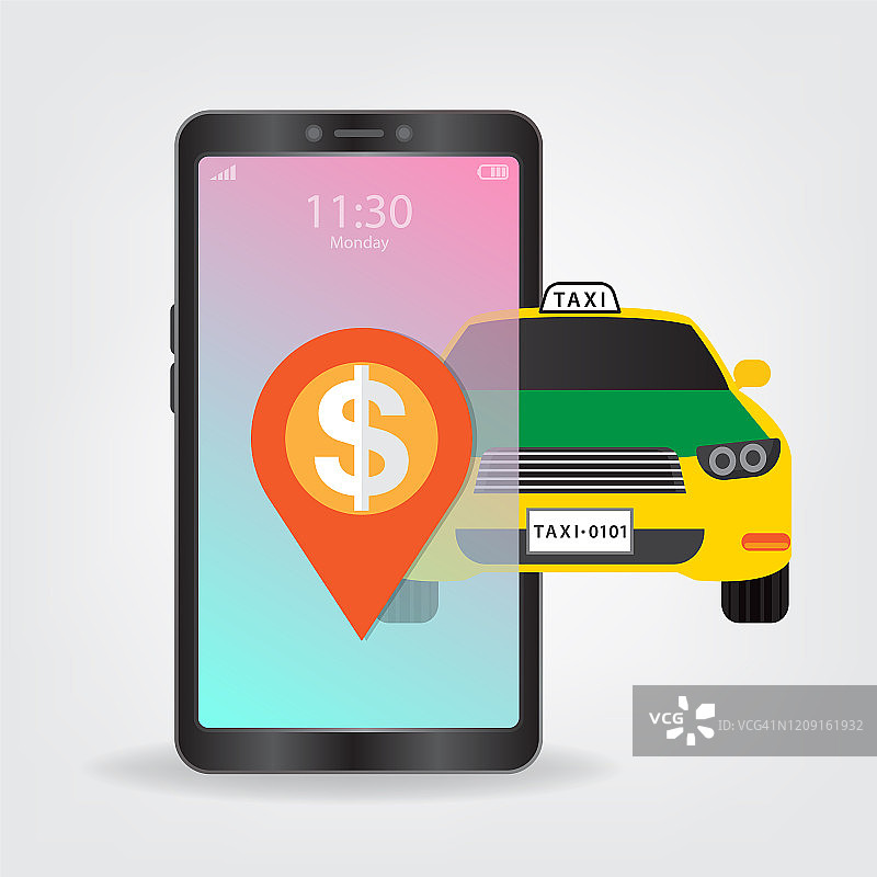 出租车应用图片素材