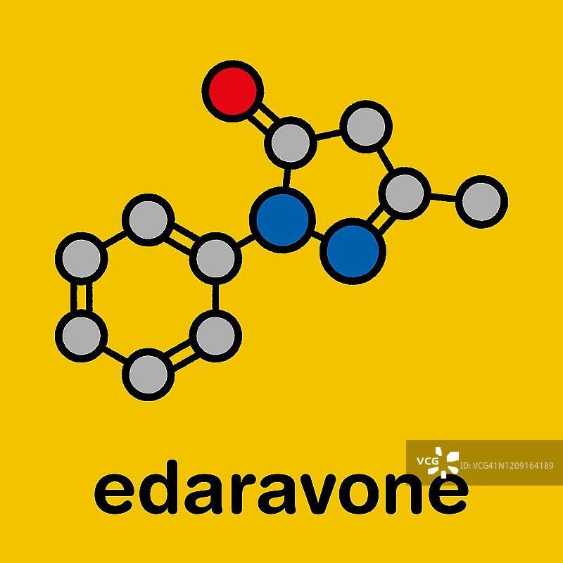 依达拉奉药物分子插图图片素材