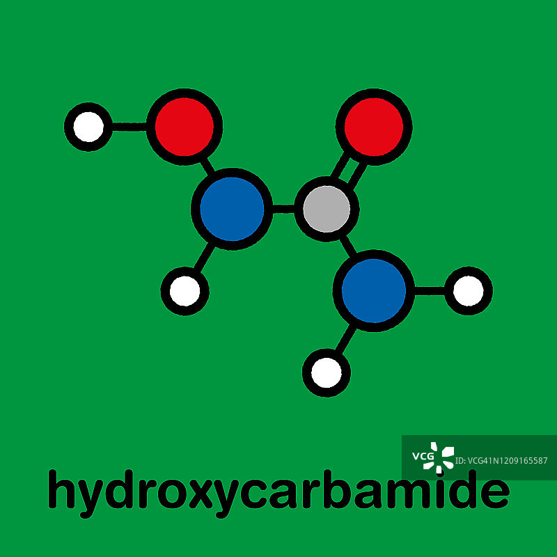 羟基脲抗癌药物分子，图示图片素材
