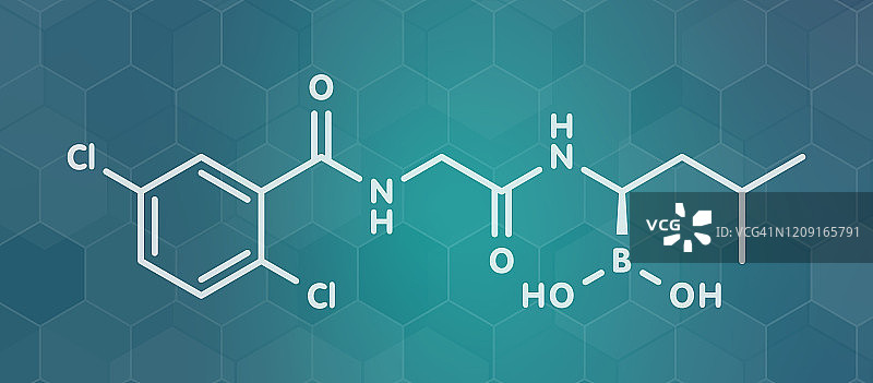 伊沙佐米多发性骨髓瘤药物分子示意图图片素材