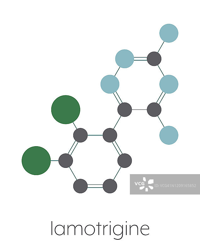 拉莫三嗪抗癫痫药物分子结构图图片素材