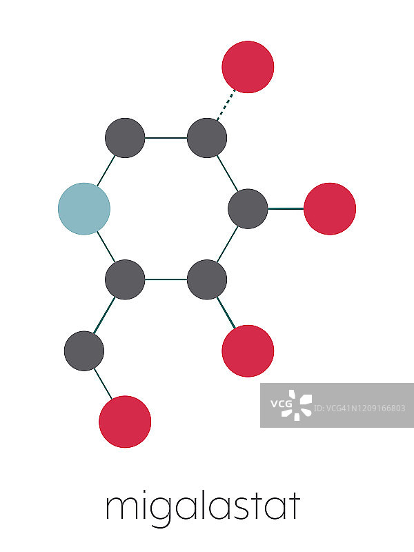 法布里病药物分子米格司他图片素材
