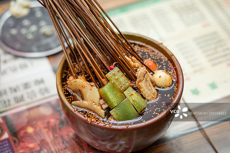 川菜：麻辣酱拌蔬菜图片素材