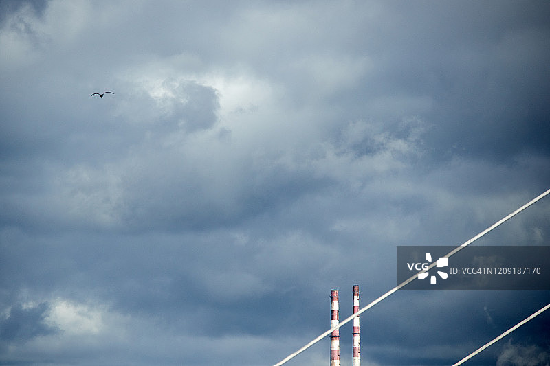 爱尔兰都柏林市的普尔贝格烟囱图片素材