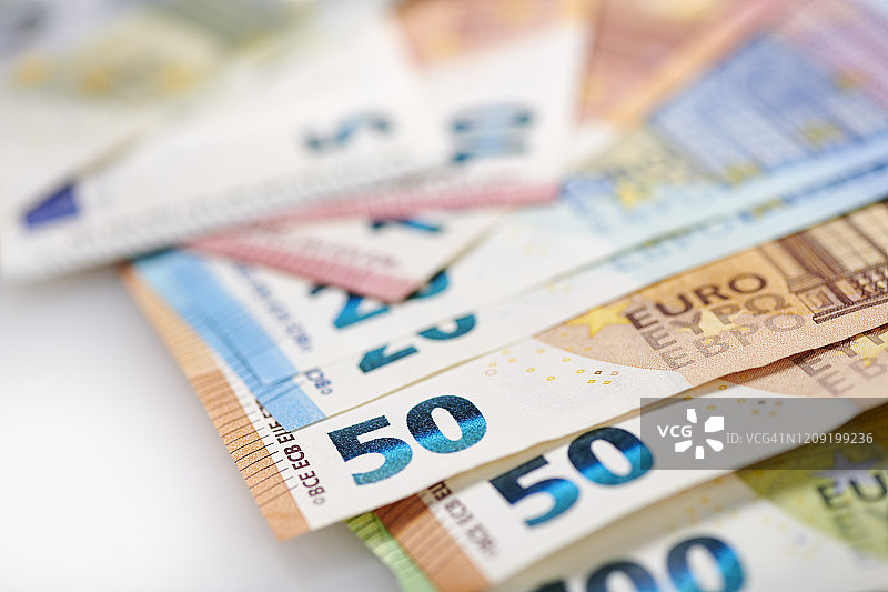 各种欧元纸币图片素材