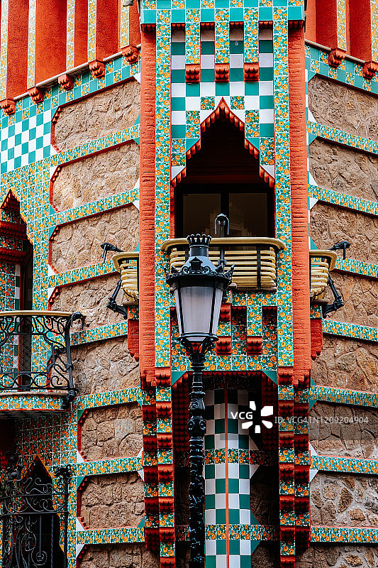 巴塞罗那安东尼·高迪设计的文森之家图片素材