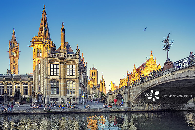 比利时根特格拉斯莱港图片素材