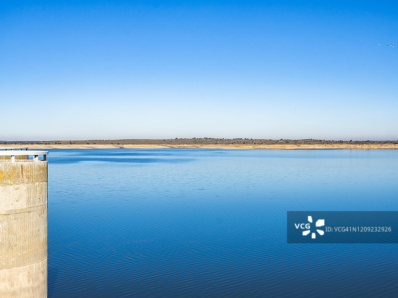 阿尔门德拉水坝全景图片素材