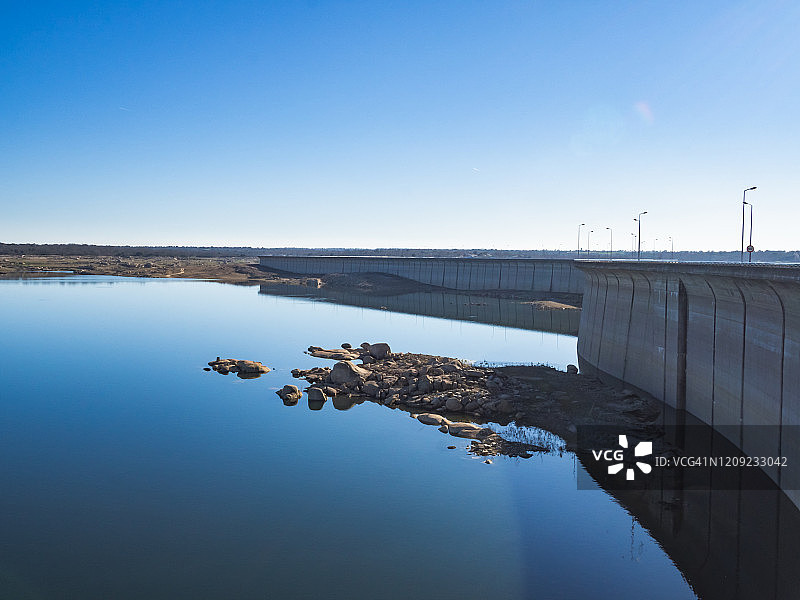 阿尔门德拉水坝全景图片素材