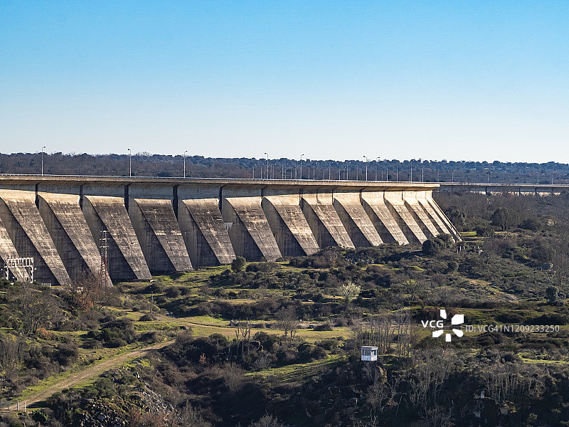 阿尔门德拉水坝全景图片素材