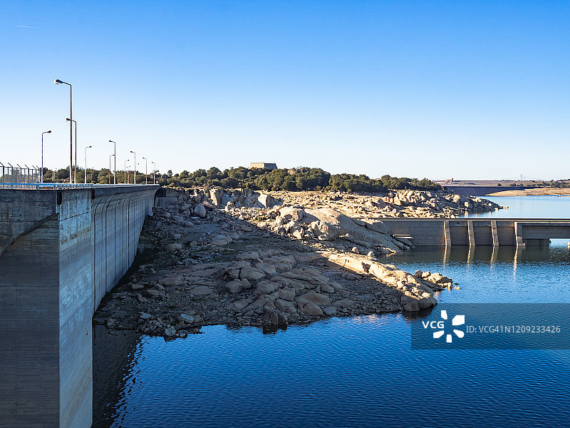 阿尔门德拉水坝全景图片素材