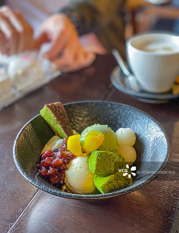 日式甜点：安蜜豆图片素材