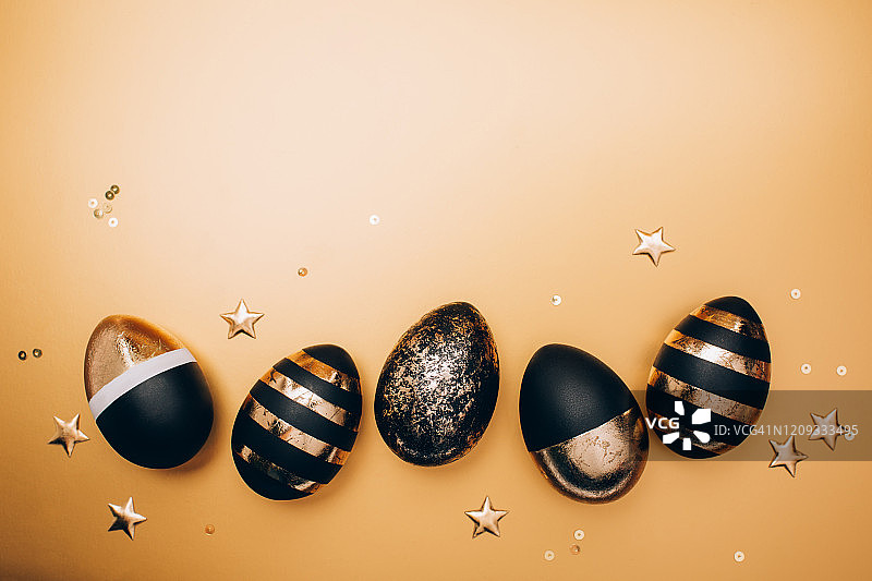 带有彩蛋的复活节明信片图片素材