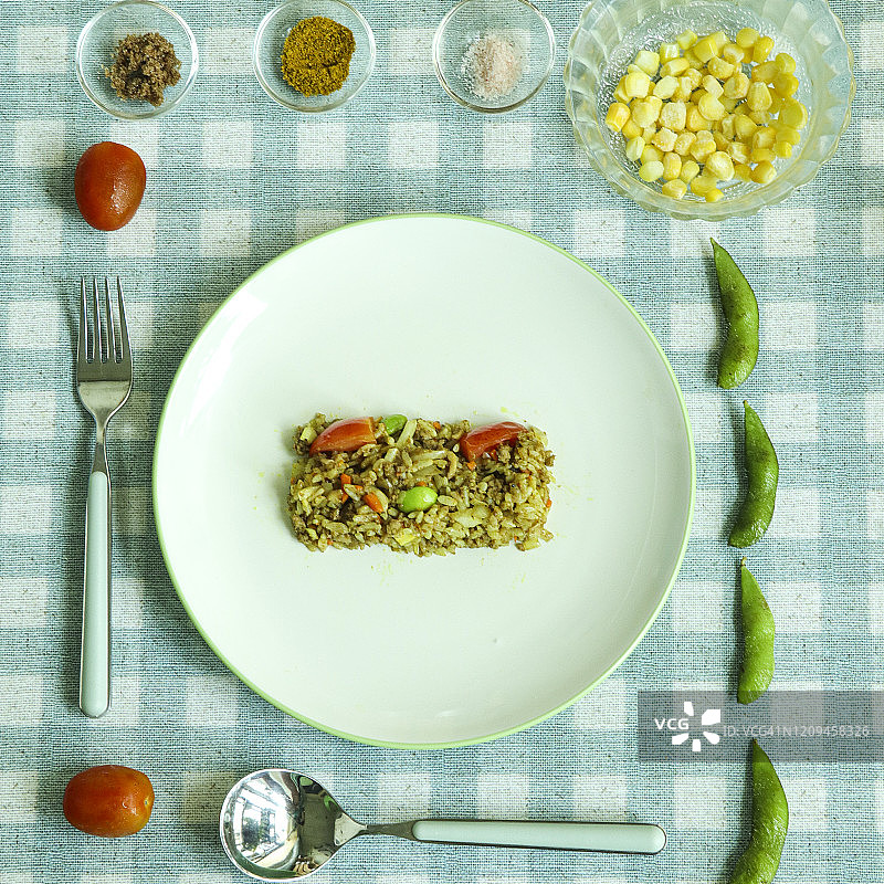 咖喱炒饭图片素材