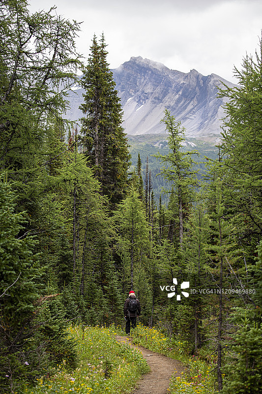 在落基山脉徒步旅行图片素材