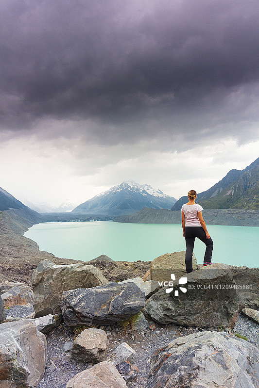 新西兰塔斯曼湖图片素材