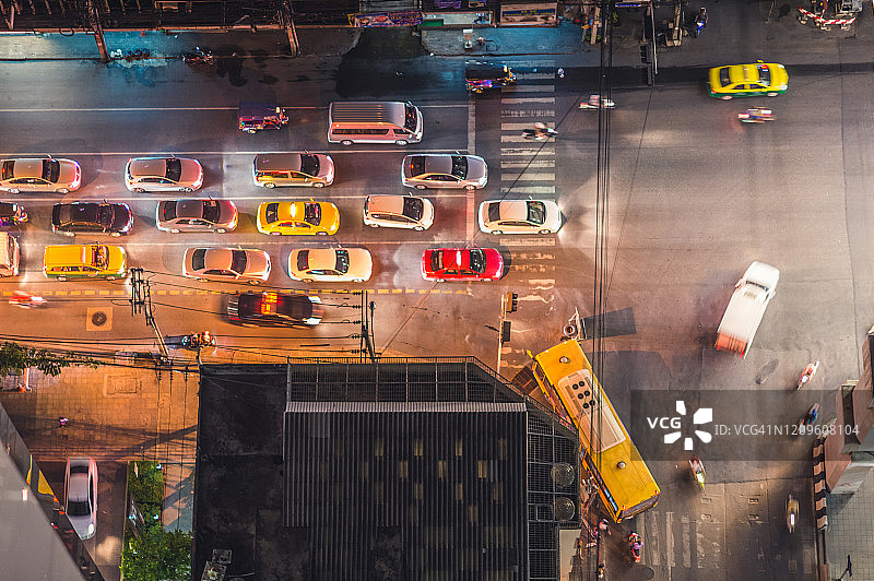 曼谷暹罗广场艺术文化中心夜景图片素材