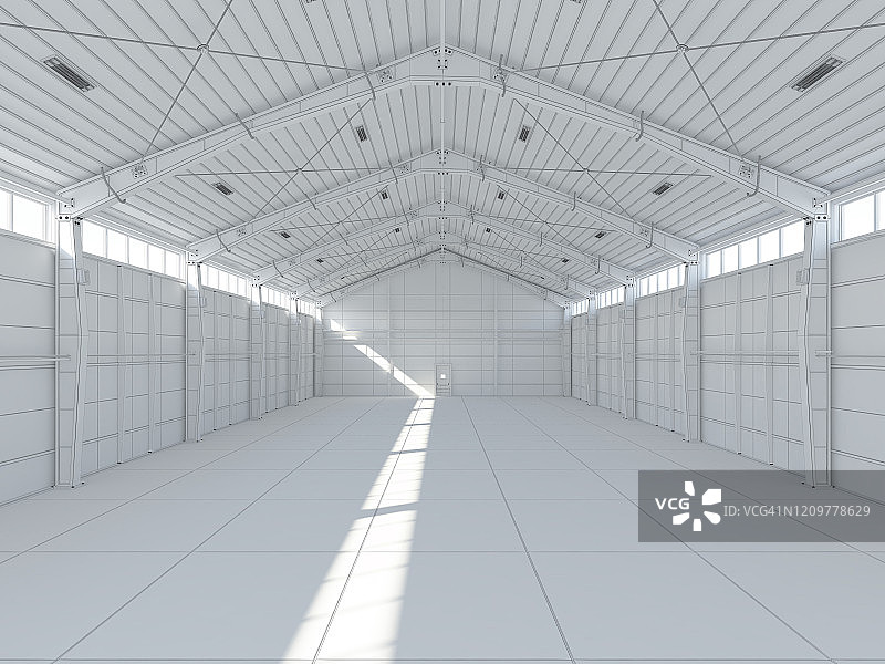 空办公室线框模型图片素材