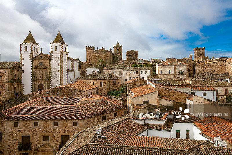 西班牙卡塞雷斯老城图片素材