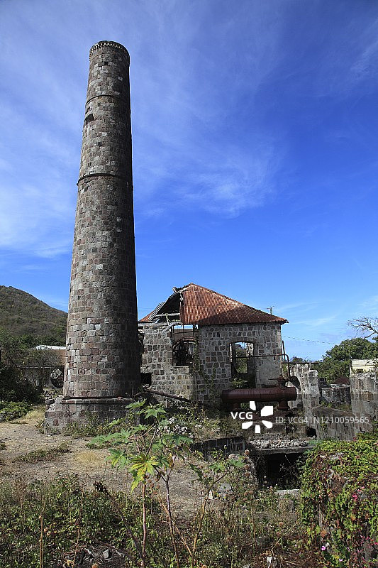 尼维斯的废弃糖厂图片素材
