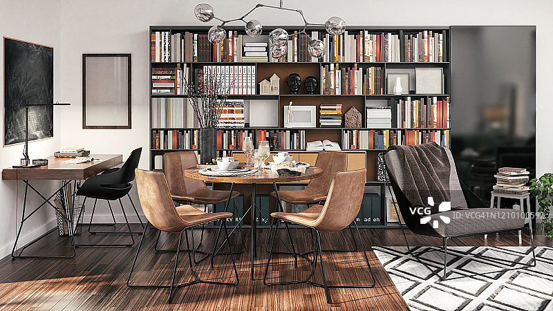 小型公寓室内设计图片素材