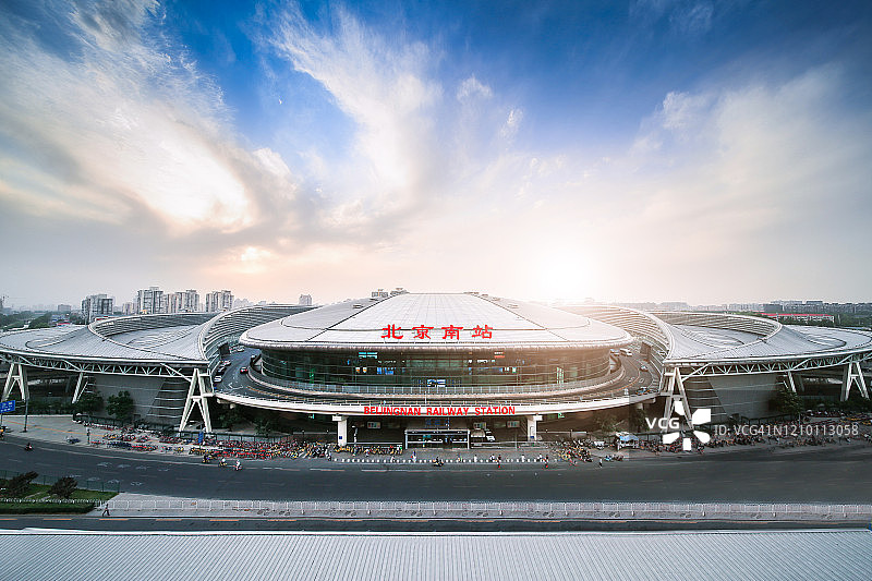 中国北京南站全景照片图片素材