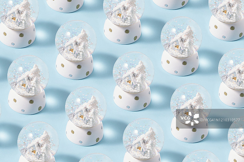 圣诞节雪景球背景图片素材