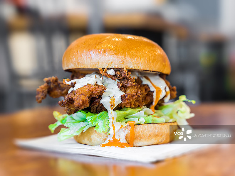 香脆炸鸡南方风味汉堡图片素材