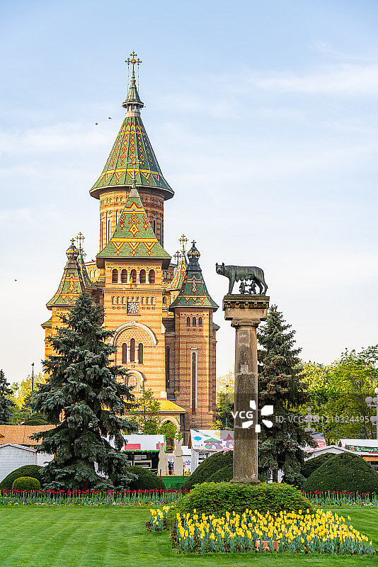 蒂米什瓦拉大都会东正教大教堂，罗马尼亚图片素材