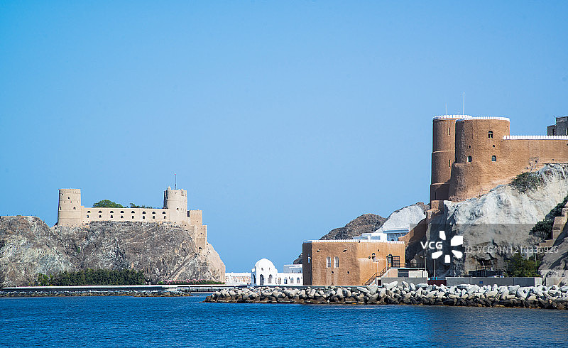 阿曼马斯喀特葡萄牙堡垒图片图片素材