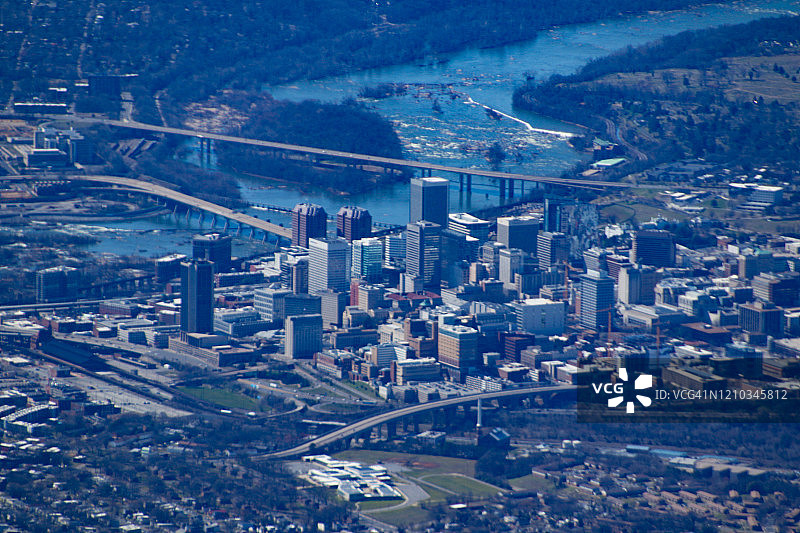 美国弗吉尼亚州里士满鸟瞰图片素材