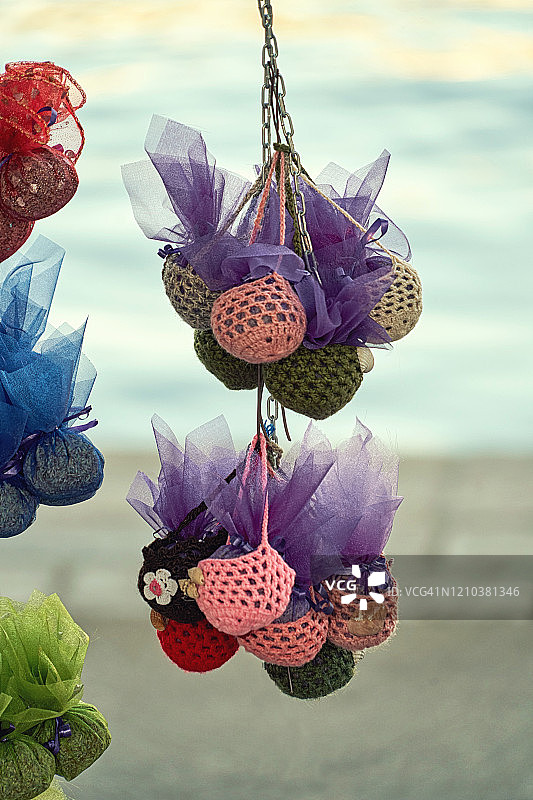 克罗地亚赫瓦尔镇待售的当地产品展架图片素材