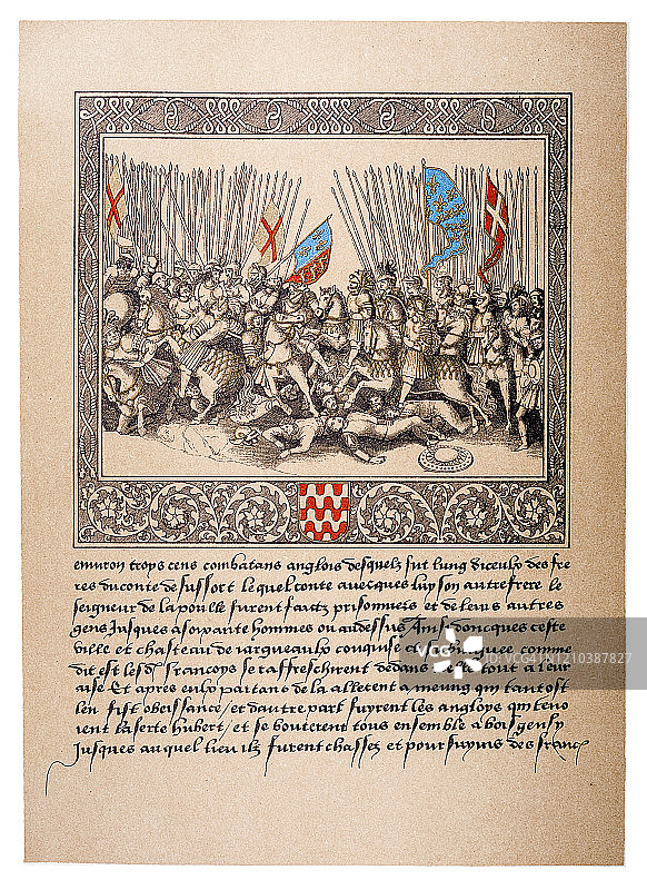 阿金库尔战役：法国蒙斯特雷莱编年史图片素材
