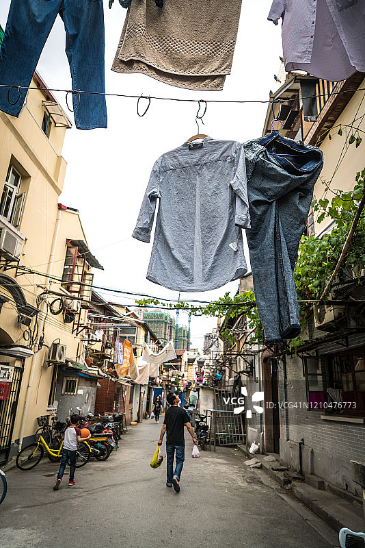 中国上海老城区街道图片素材