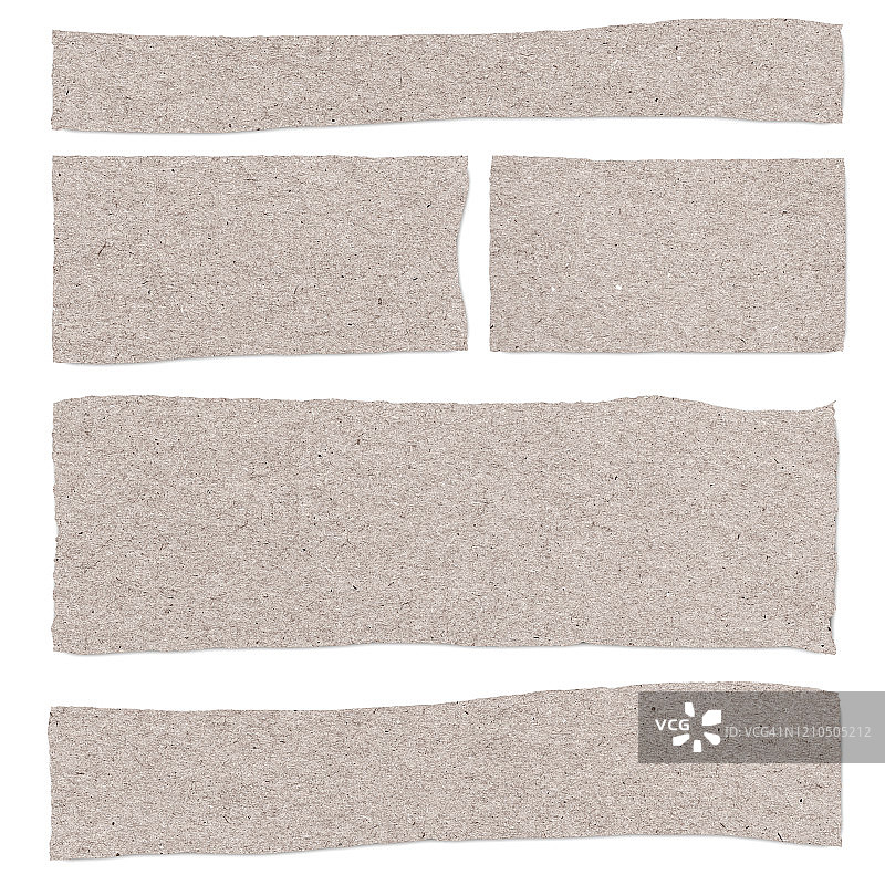 回收撕裂牛皮纸图片素材