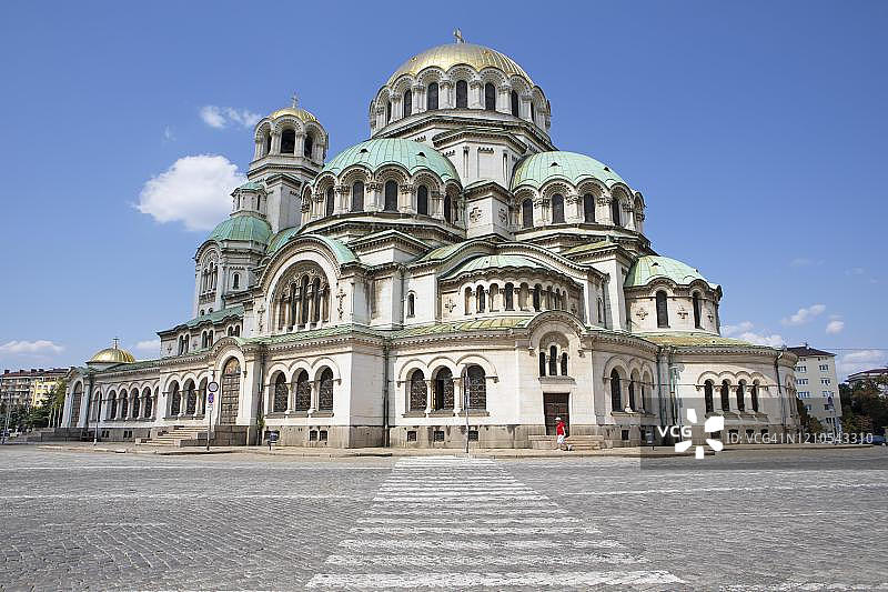 保加利亚索非亚省索非亚的亚历山大·涅夫斯基主教座堂图片素材