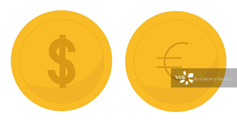 世界货币金色硬币概念图片素材